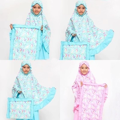 MTS - Mukena Anak Katun UNICORN (Sajadah) - Karakter Kuda Poni Unicorn TERLARIS HOT PROMO BIG SALE