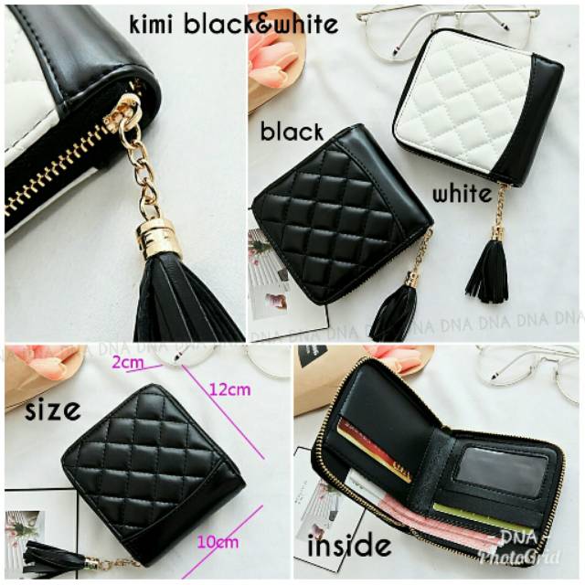 Dompet kimi black white DNA /dompet mini murah