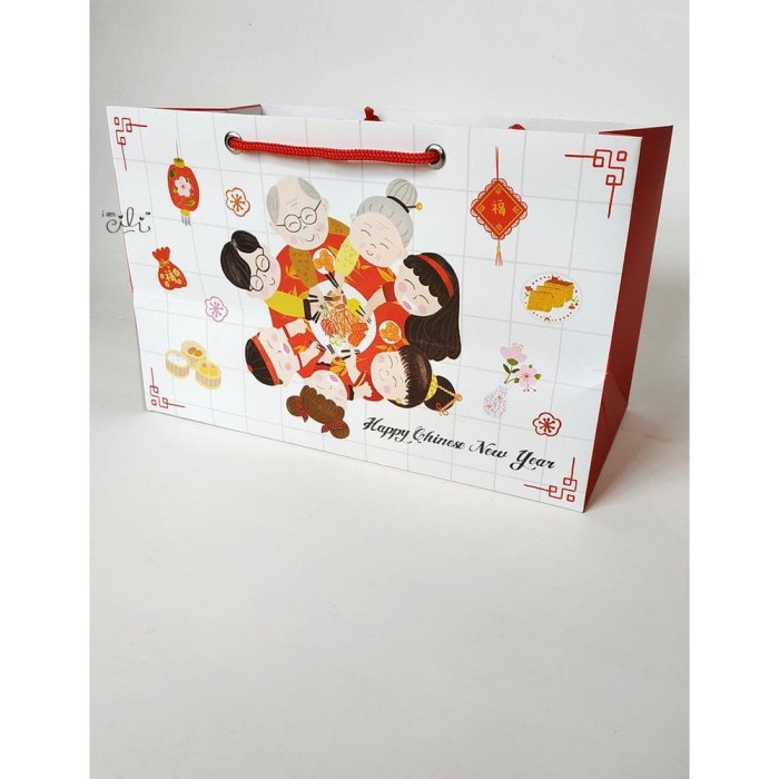

(TERLARIS) News~ (PPRBAG.YUSHENG) paperbag cny imlek sincia iamcili 27x14.5x17 ~