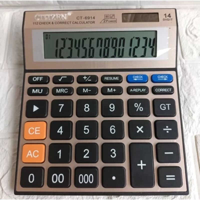 

Kalkulator 14 Digit Kalkulator Meja Chek Ulang Tombol Halus 6914