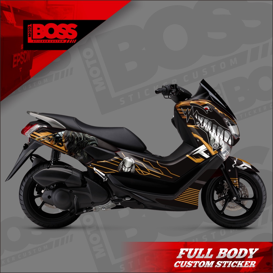 Decal Sticker Stiker Yamaha Nmax 2016 2017 2018 2019 Full Body Striping Full Body Nmax Motif aligato