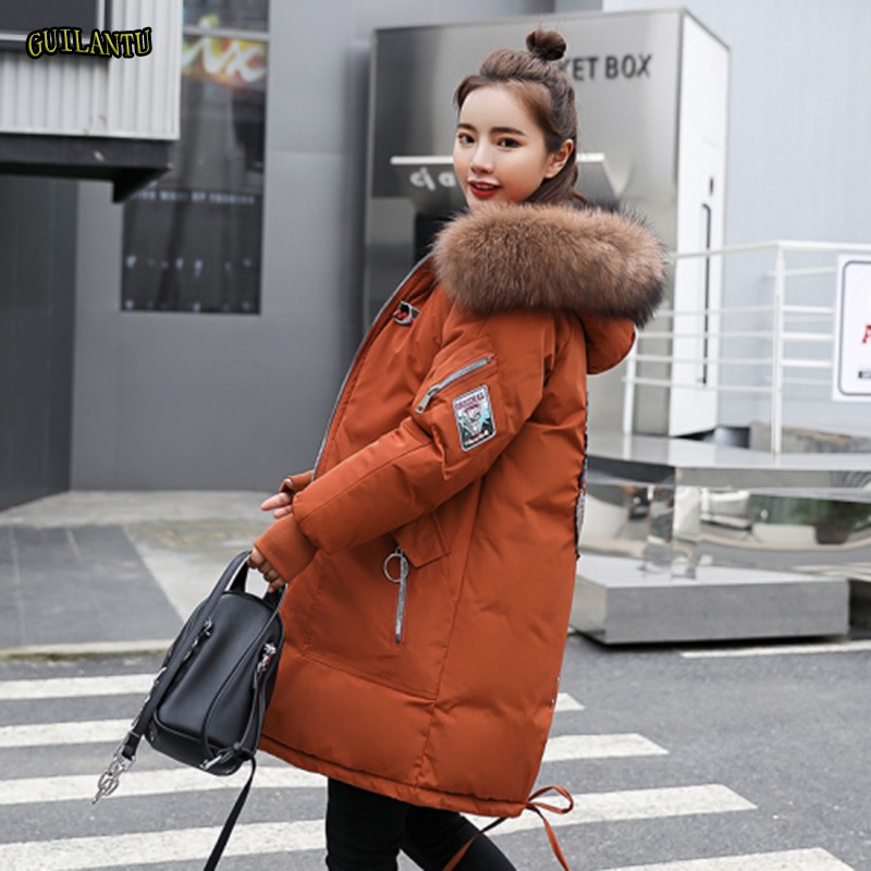 faux fur hood long padded coat