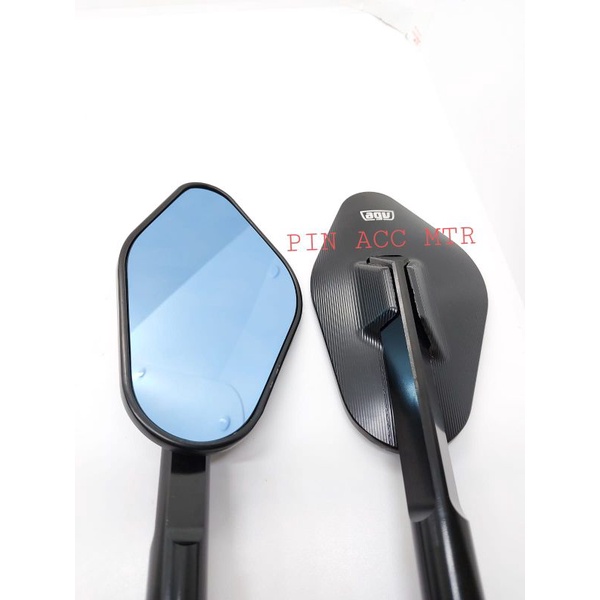 Spion Tomok Model Rizoma Ellise Alumunium Kaca biru Vario 125 150 160 Pcx150 pcx160 Adv150 ADV160 Nmax Aerox Old Aerox New Xmax