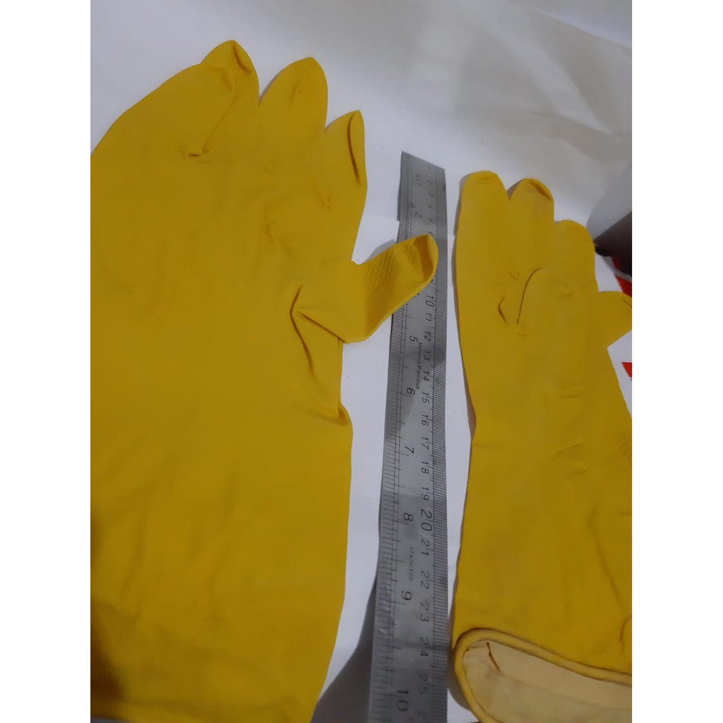 SARUNG TANGAN KARET LATEX KUNING TEBAL MURAH// HOUSEHOLD GLOVE/SARUNG TANGAN SERBAGUNA/ HAND GLOVES