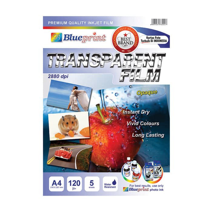 

Kertas Film Transparan / Transparent Film ( Opaque ) BLUEPRINT A4