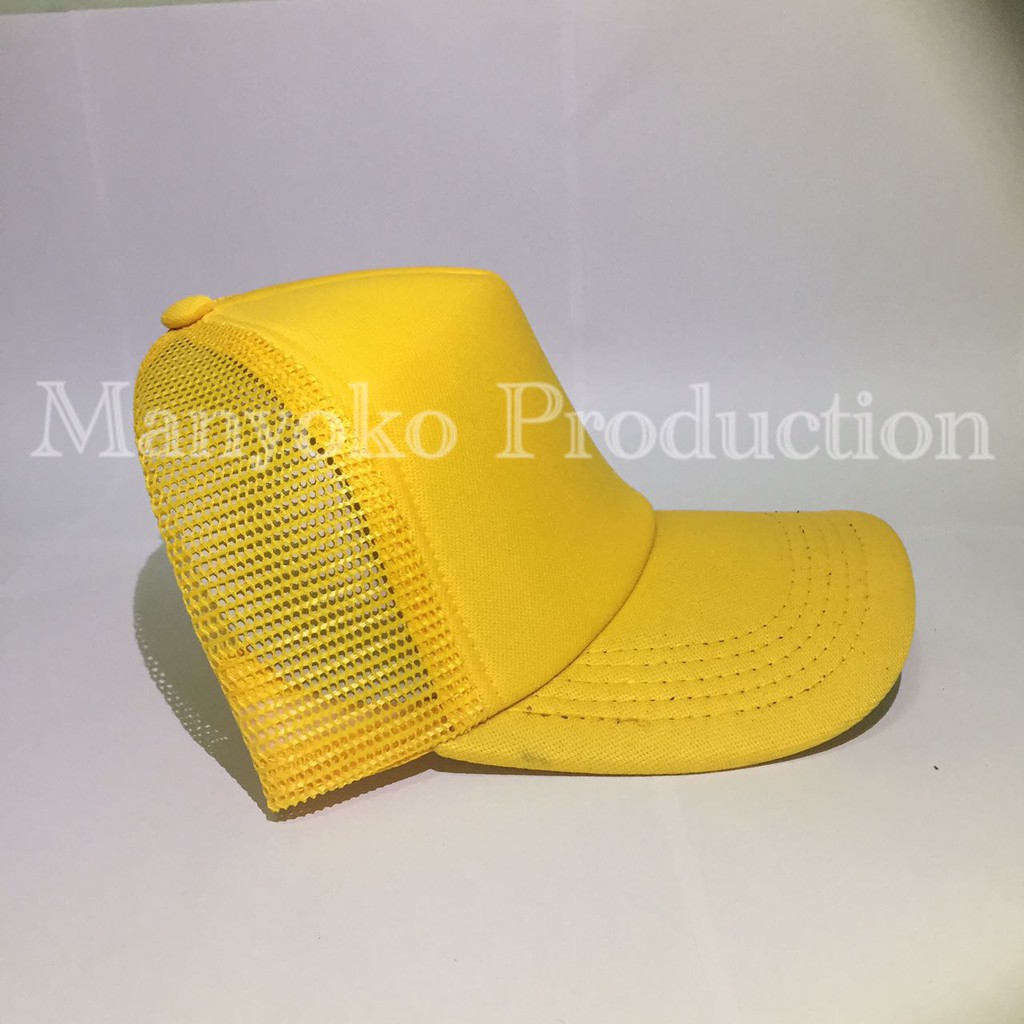 TOPI JARING (TRUCKER) POLOS KUNING