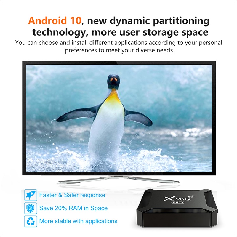 Android TV Box X96Q PRO 5G 4K Ultra HD Smart TV Box Media Player / STB Android TV X96Q PRO 5G / STB DIGITAL INTERNET X96Q PRO 5G