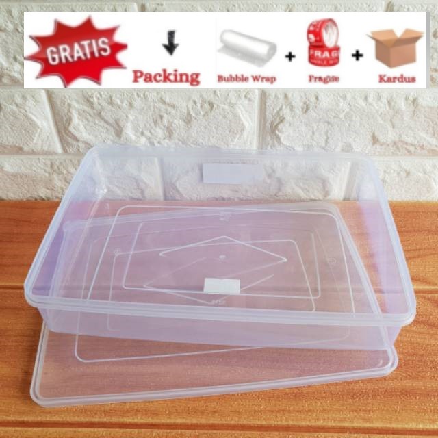 Mutiarapack 5500 (35.5x28 ) Donali Kotak Donat Tempat Kue Plastik Besar Food Container