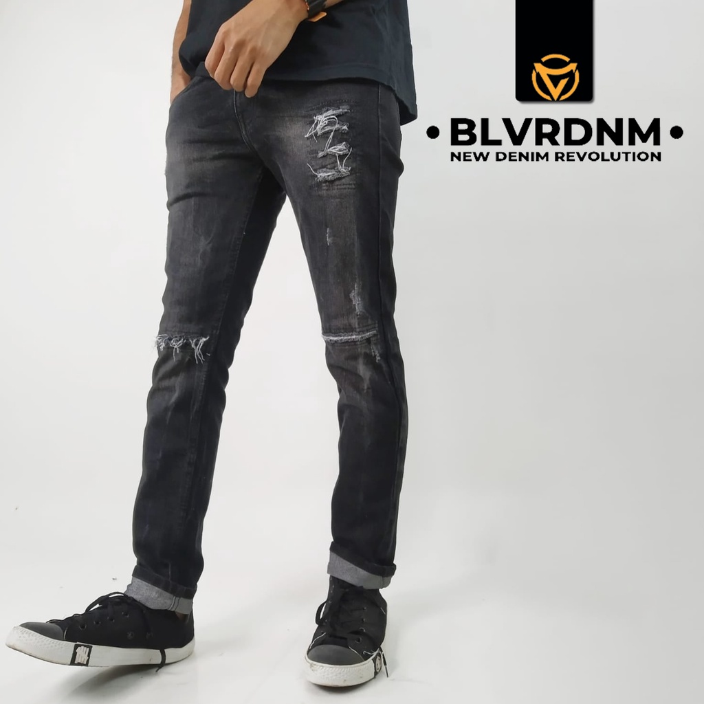 VLG36 -Jeans Riped Bikers Terbaru Original Blackviper Streach melar asli jeans distro bandung RIPPED JEANS (STRETCH)