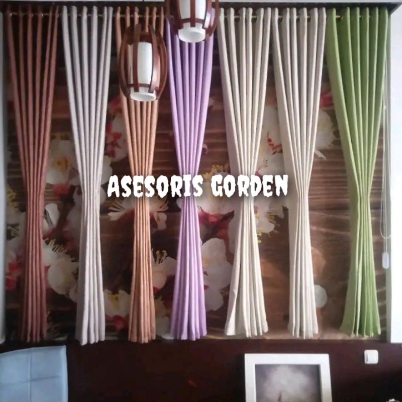 Gorden jendela minimalis simpel model ring smokring/Gorden pintu kamar/Gorden jendela pendek