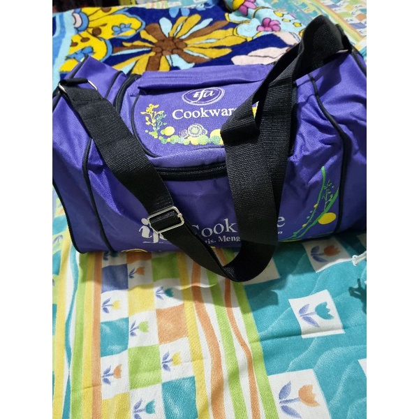 tas minggat tas selempang merk ifa ungu kombinasi hijau