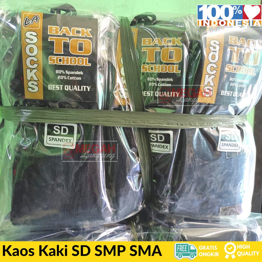 Grosir 1 Lusin 12 Pasang Kaos Kaki Anak Sd Smp Sma Putih Telapak Hitam - Kaos kaki anak seragam Sekolah SD SMP SMK- kaos kaki anak SD SMP SMA, kaos kaki pramuka SD SMP SMA, kaos kaki hitam SD SMP SMA - kaos kaki putih SD SMP SMA Back To School