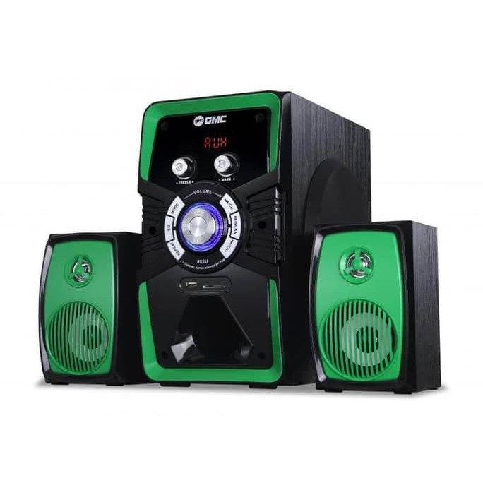 Super Sale Speaker GMC Salon Aktif Bluetooth Radio FM USB Memori Speker 885U Ori - Hijau Ready Stock