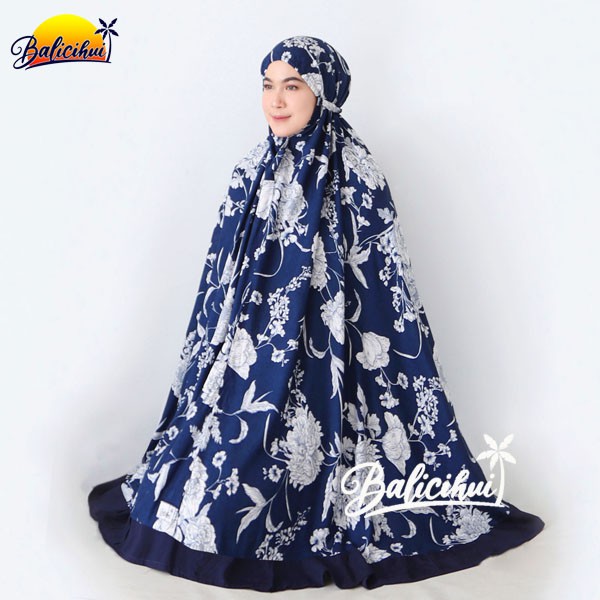 Balicihui Mukena Alina Navy 2 Mukena Bali Dewasa by Balicihui