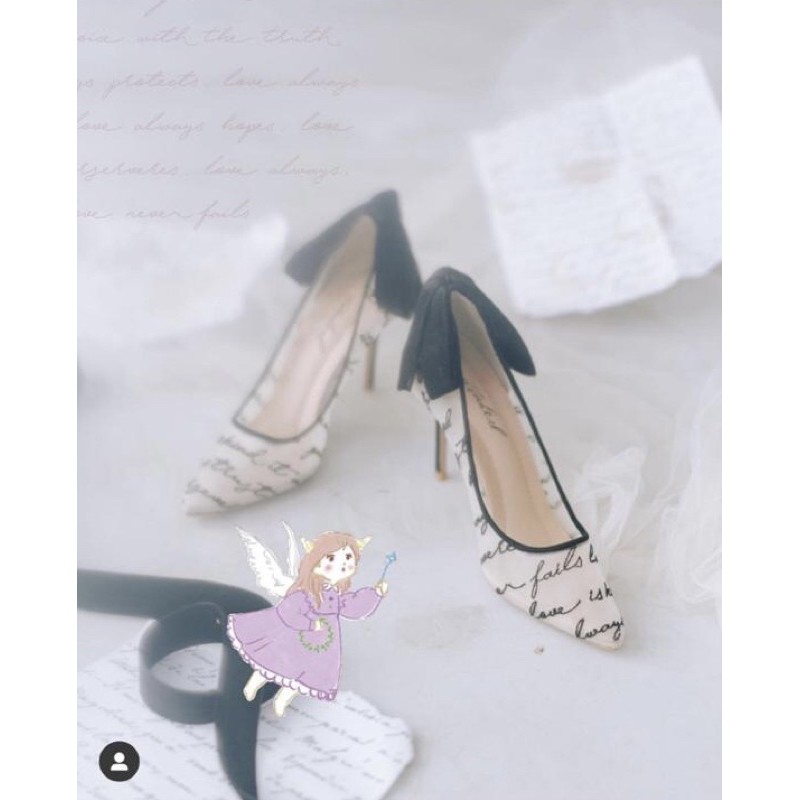 Ittaherl Love Letter Ink Heels size 38