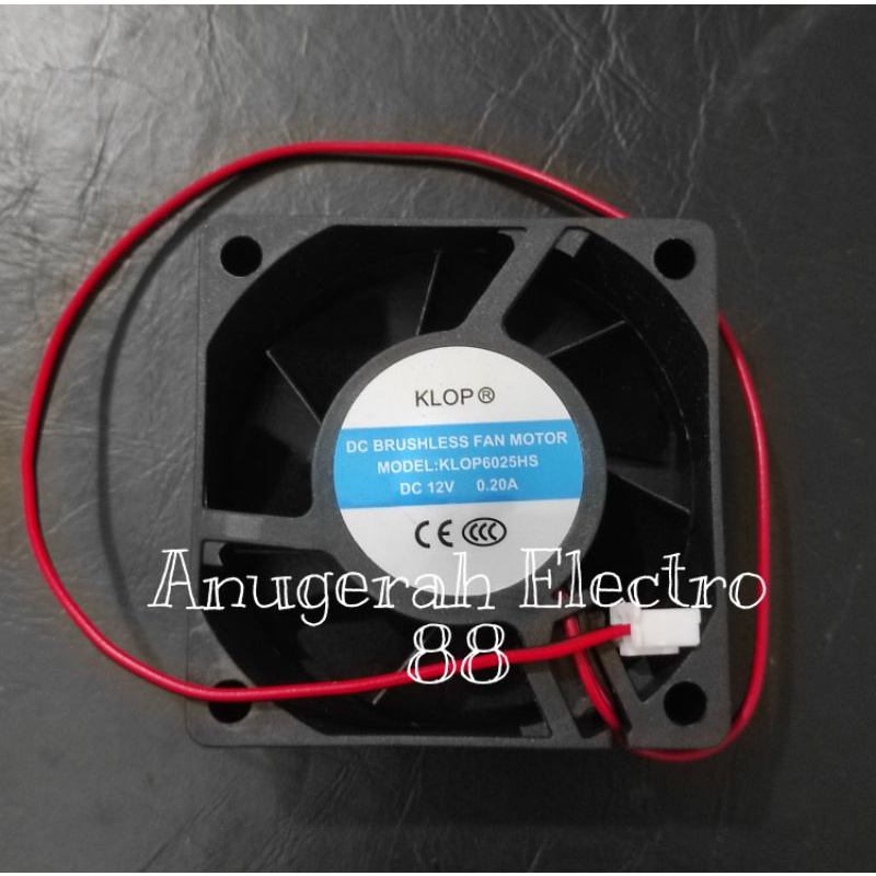 Fan DC Kipas 12V Klop Plus Socket Ukuran 4cm 6cm 8cm 9cm 12cm