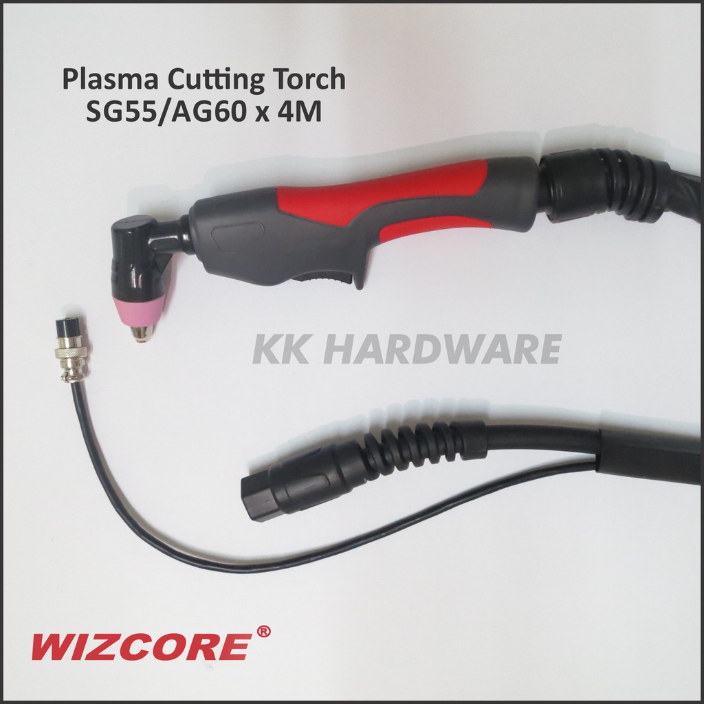 Plasma Cutting Torch SG55/AG60 x 4m Cut 60 Stang Plasma Torch Potong