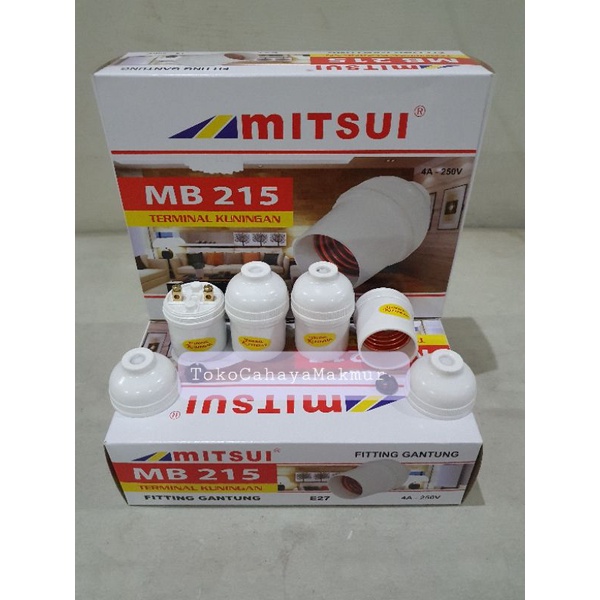 Mitsui Fiting/Rumah Lampu/Fitting Gantung E27 MB 215 Terminal Kuningan