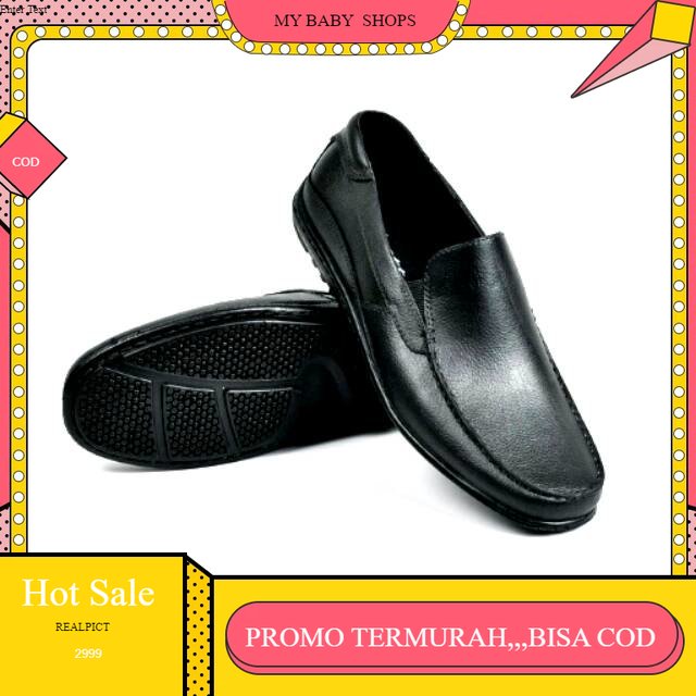 Sepatu Pria Pantofel Karet Murah ATT Hitam  AB350