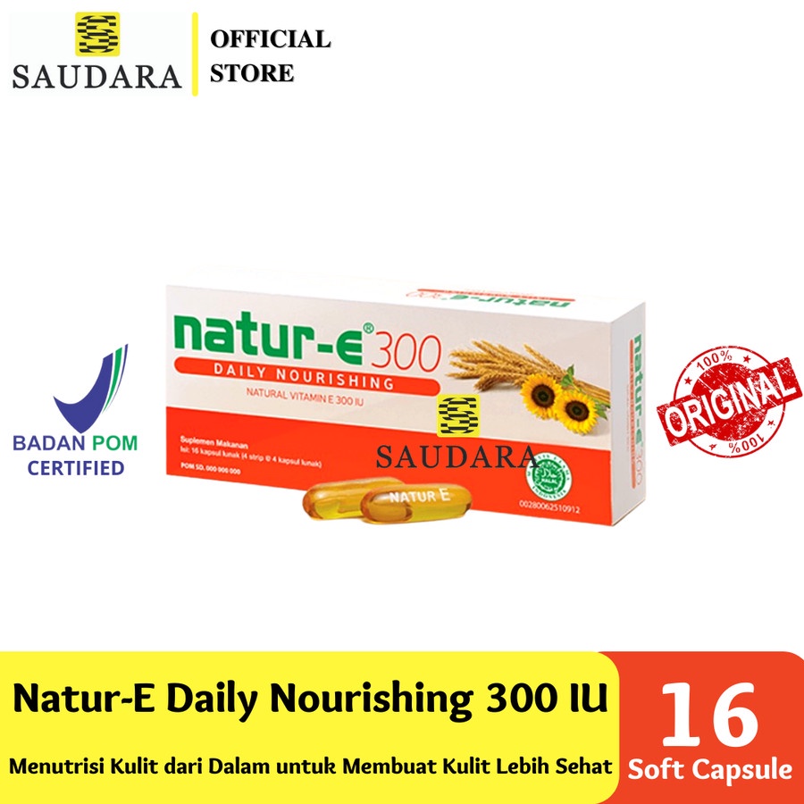 Natur E 100 IU, Natur E Daily Nourishing 300 IU, Natur E Advanced, Natur E White Isi (Isi 16), (Isi 