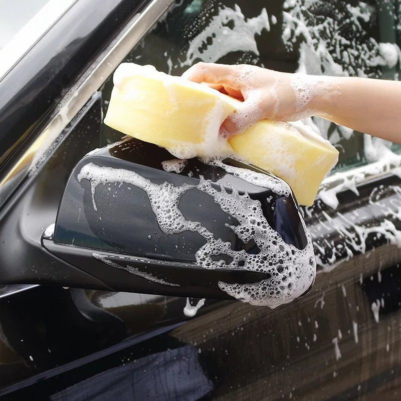 Sponge Busa Cuci Mobil Motor Piring Kuning 8 Busa Foam Wash Tebal Spon