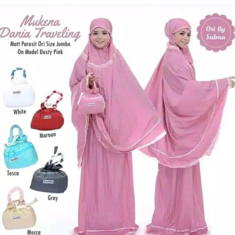 Mukena travelling jumbo/ori loufie/Mukena parasut loufie murah/grosir mukena loufie