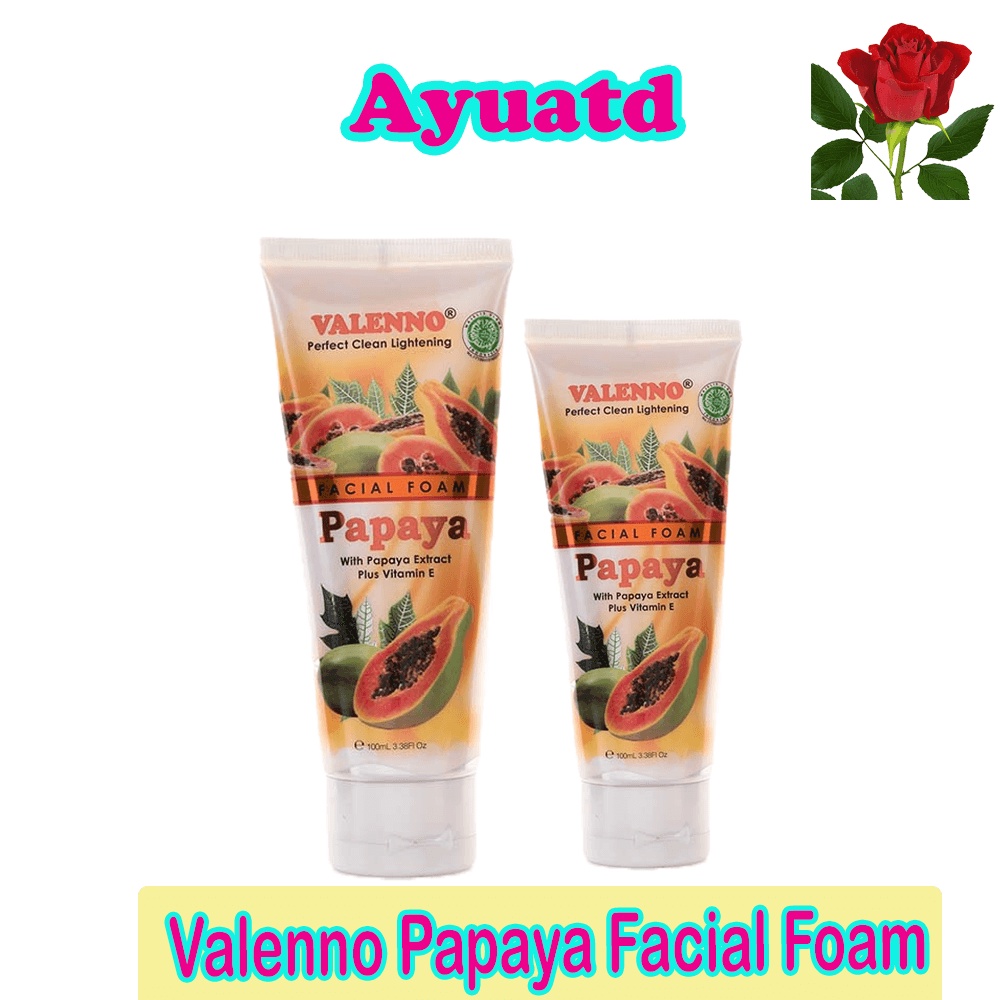 Valenno Facial Foam/Sabun Cuci Muka Papaya