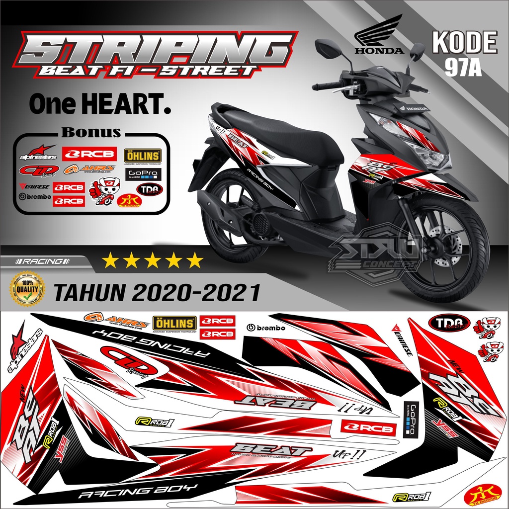 Striping Beat New Stiker Lis Motor Beat New Variasi kode 97