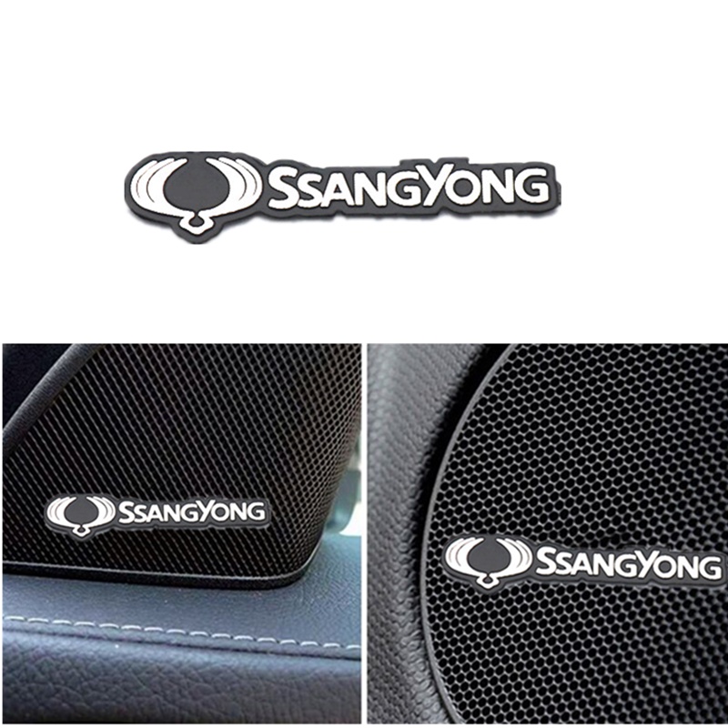 4pcs Stiker 3D Aluminum Untuk Dekorasi Mobil Ssangyong Kyron Rexton Korando Actyon Tivoli Rodius Musso 2020 2019 2018