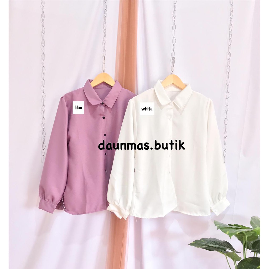 SVS 1KG MUAT 5PCS | BLOUSE AUDRY RUFI BASIC SHIRT RUFFLE  SOFT FULL KANCING FASHION WANITA