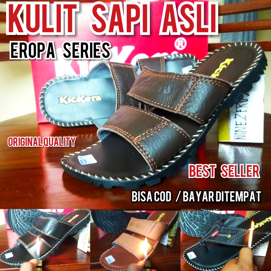 sandal kickers pria kulit asli Sandal casual. Sandal pria. Sandal kulit. Sendal pria. Sendal kickers