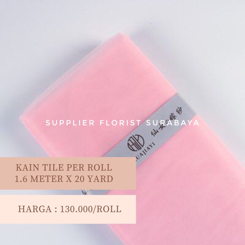 [PER ROLL] KAIN TILE WRAPPING BUNGA WRAP BUNGA KOREA KOREAN STYLE KAIN TILLE TULE TULLE