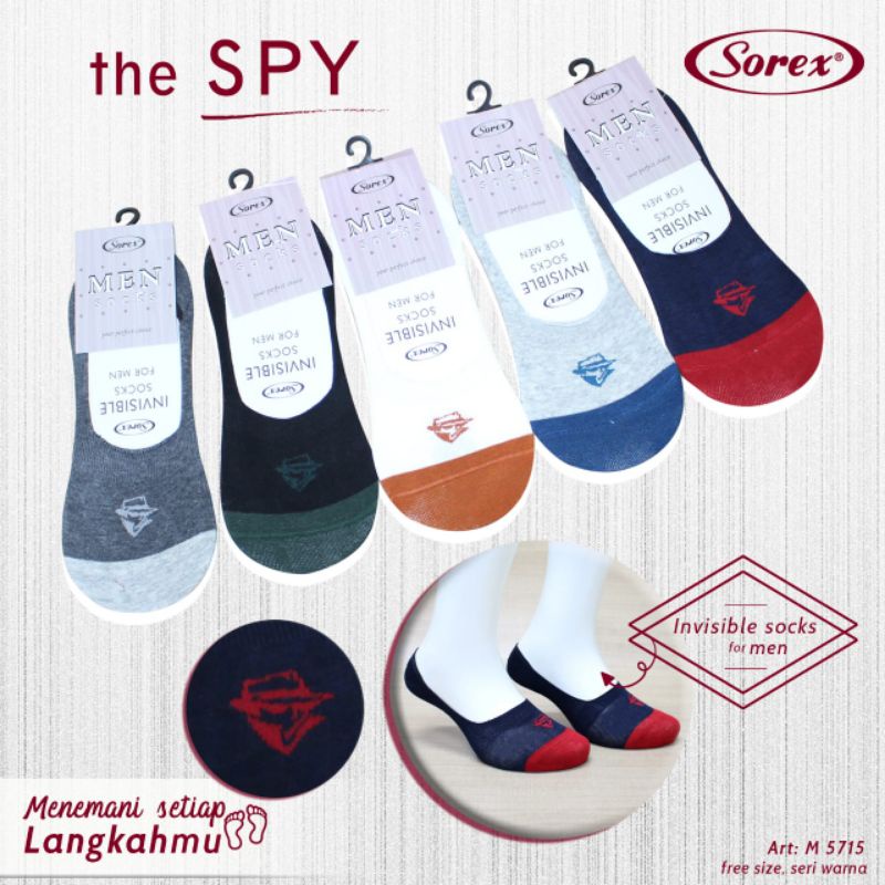 Sorex invisible socks for man kaos kaki pria M 5715 The Spy