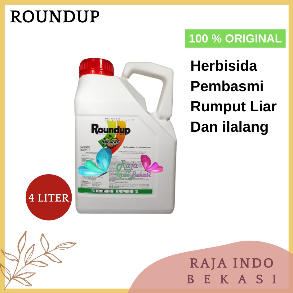 Ori Roundup 4 Liter Obat Pembasmi Rumput Liar Ilalang Gulma Herbisida Asli Round Uperbisida