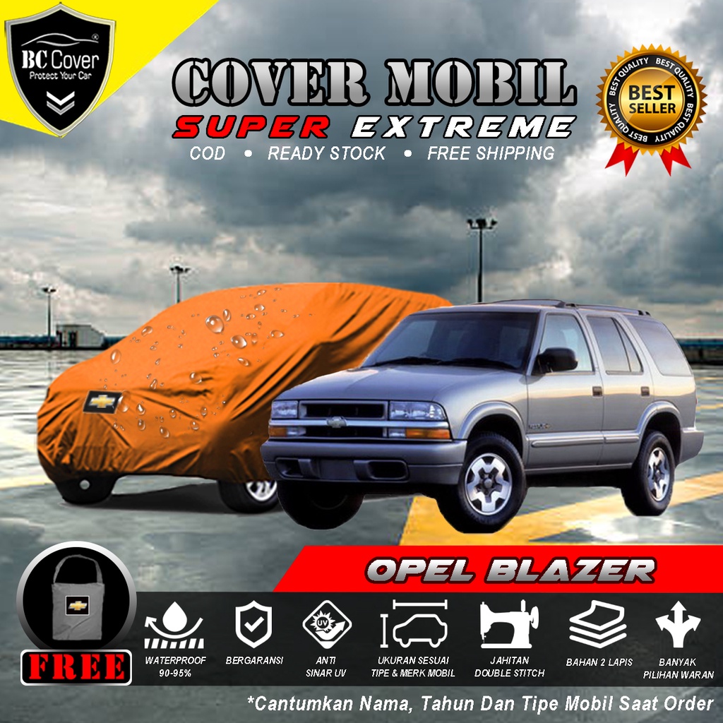 Body Cover Mobil Opel Blazer Outdoor Waterproof / Sarung Mobil Chevrolet Opel Blazer Waterproof / Selimut Tutup Mantol Kerudung Mantel Penutup Mobil Chevrolet Opel Blazer Waterproof Outdoor Anti Air