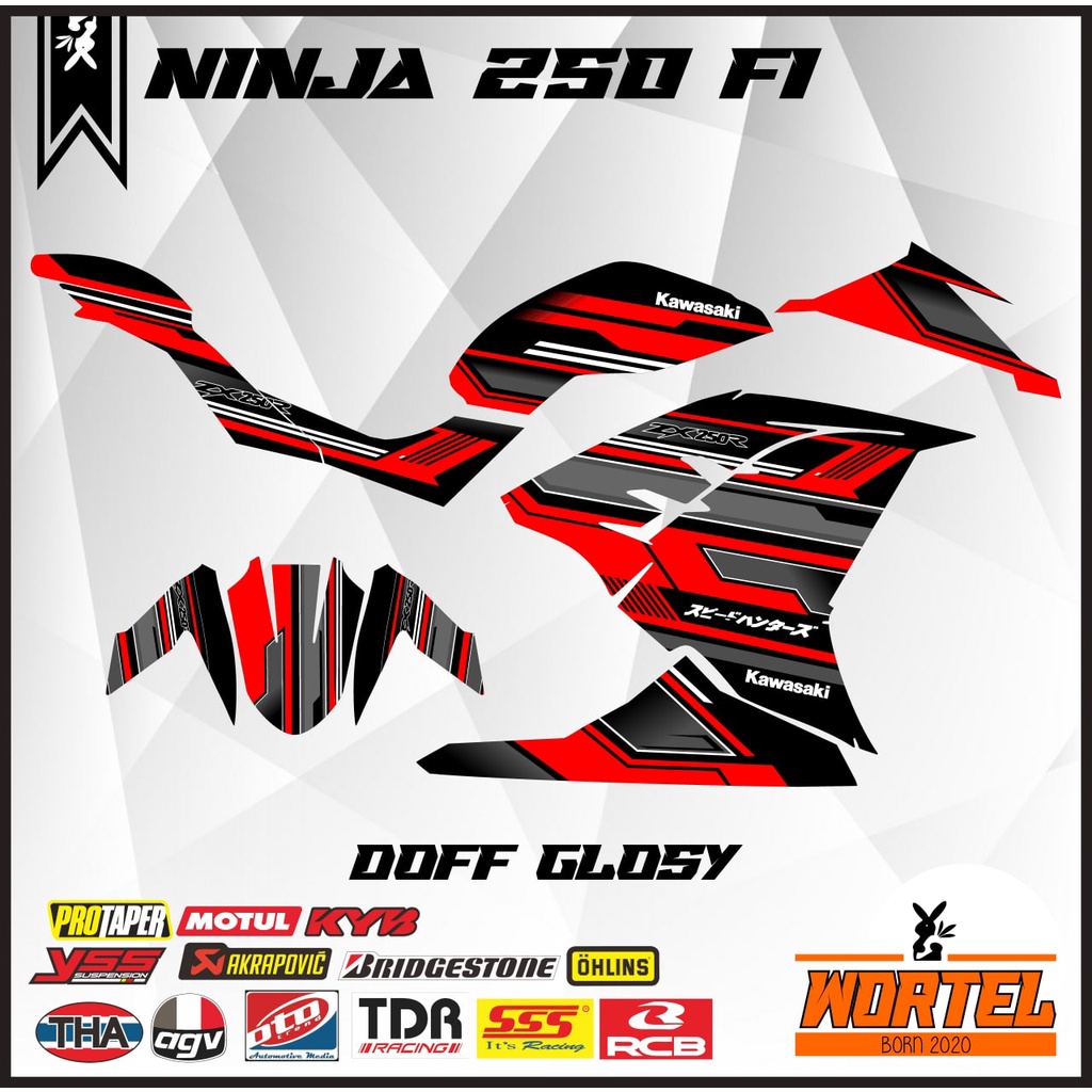 Decal Hologram Ninja 250 FI-Stiker Striping Motor Ninja 250 FI Racing Keren