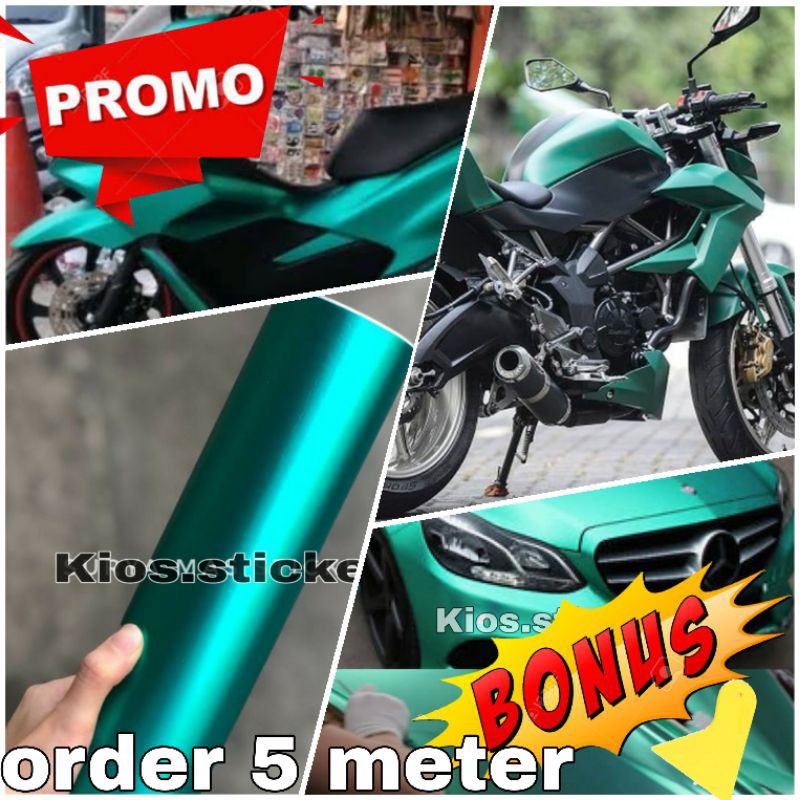 Sticker Skotlet Motor Hijau Crhome Doff Skotlet Hijau Doff Shopee Indonesia