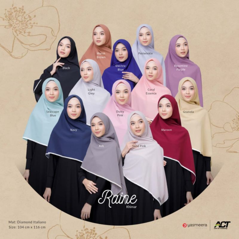 HIJAB KHIMAR YASMEERA HIJAB RAINE KHIMAR