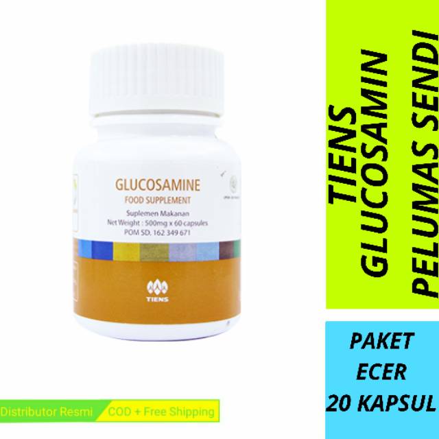 TIENS GLUCOSAMINE CAPSULES | Pelumas Tulang Sendi dan Nyeri Sendi | Paket Ecer isi 20 Kapsul