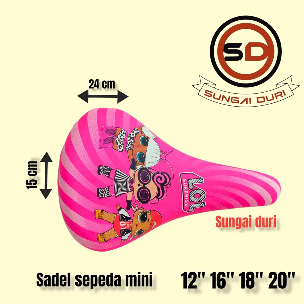 sadel sepeda mini anak cewek karakter ms-848