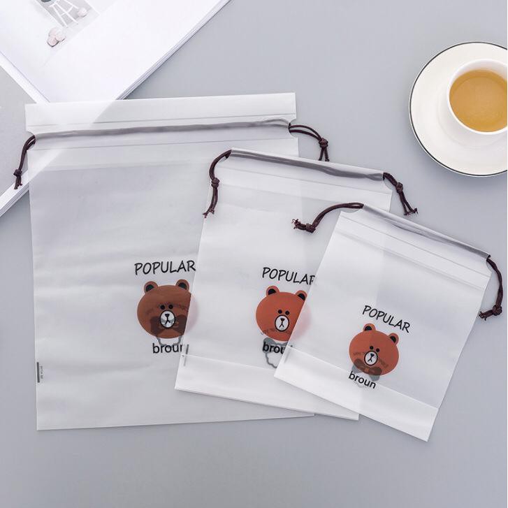 Korean Creative Portable Travel Cosmetics Bundle Pocket Cartoon Cactus Drawstring Dustproof Storage