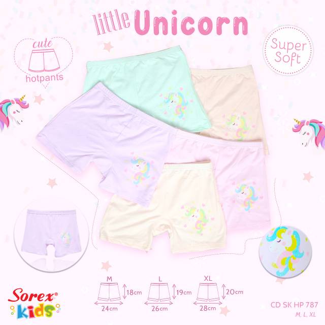 Boxer anak perempuan Sorex kids Hp787 size M,L,XL