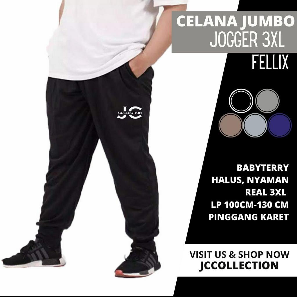 Celana Jogger Pria Jumbo Polos Training Pants Big Size Jumbo - Evand JCCollections