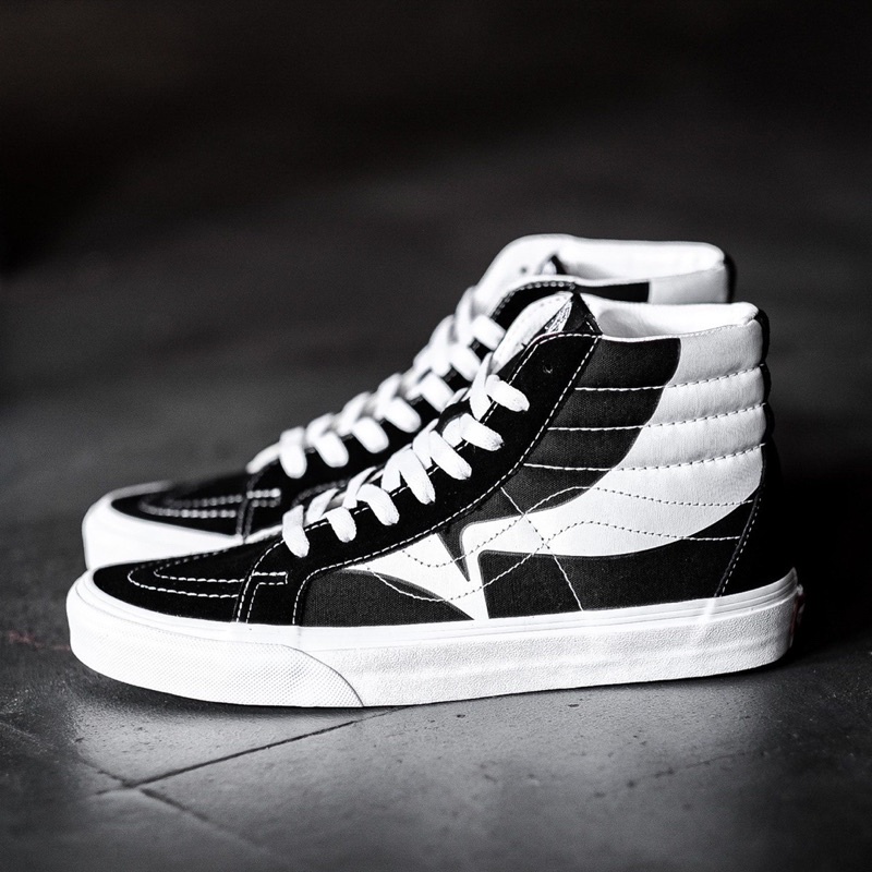 VANS SK8-HI REISSUE WRAP BLACK WHITE ORIGINAL 100%