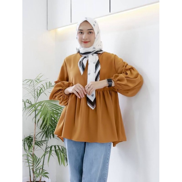 Kanya Top - Blouse Wanita Polos - Blus Wanita Polos - Blouse Polos - Blus Polos - Blouse Muslim Polo
