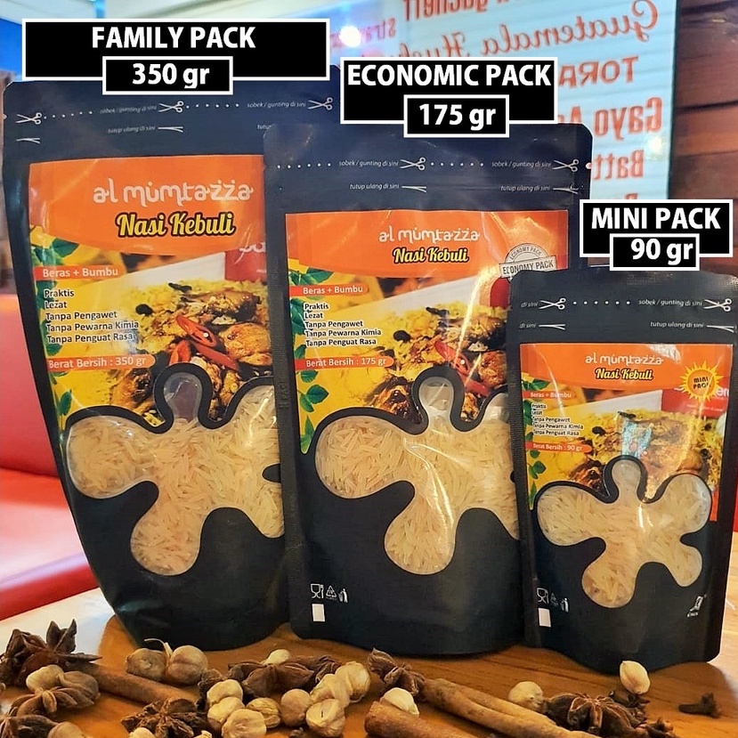 AL MUMTAZZA 90gram Nasi Instant Kebuli | Biryani | Mandhi | Kabsah | Bukhori | Nasi Goreng Mesir Kam