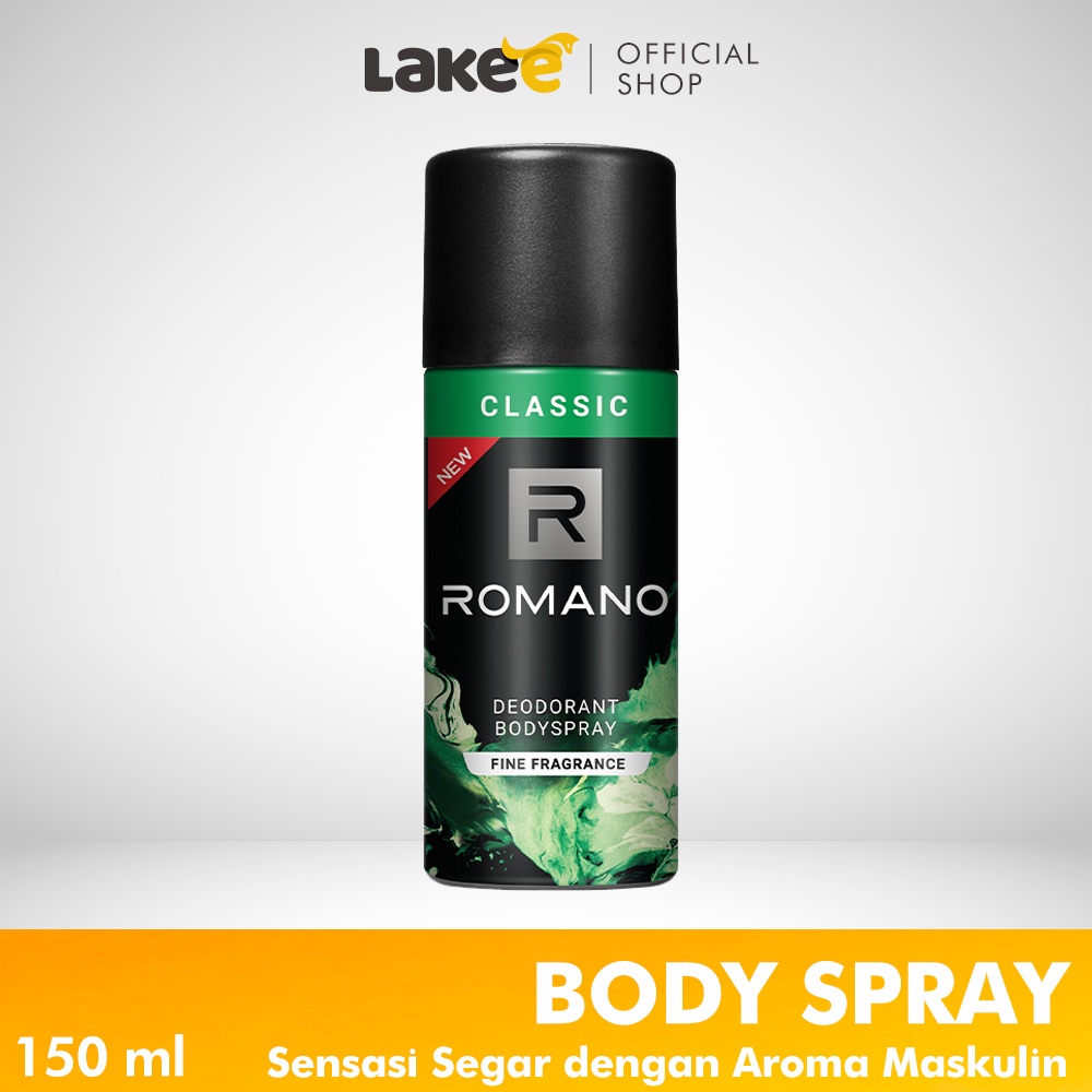 Jual Romano Deodorant Body Spray Fine Fragrance Classic 150 Ml