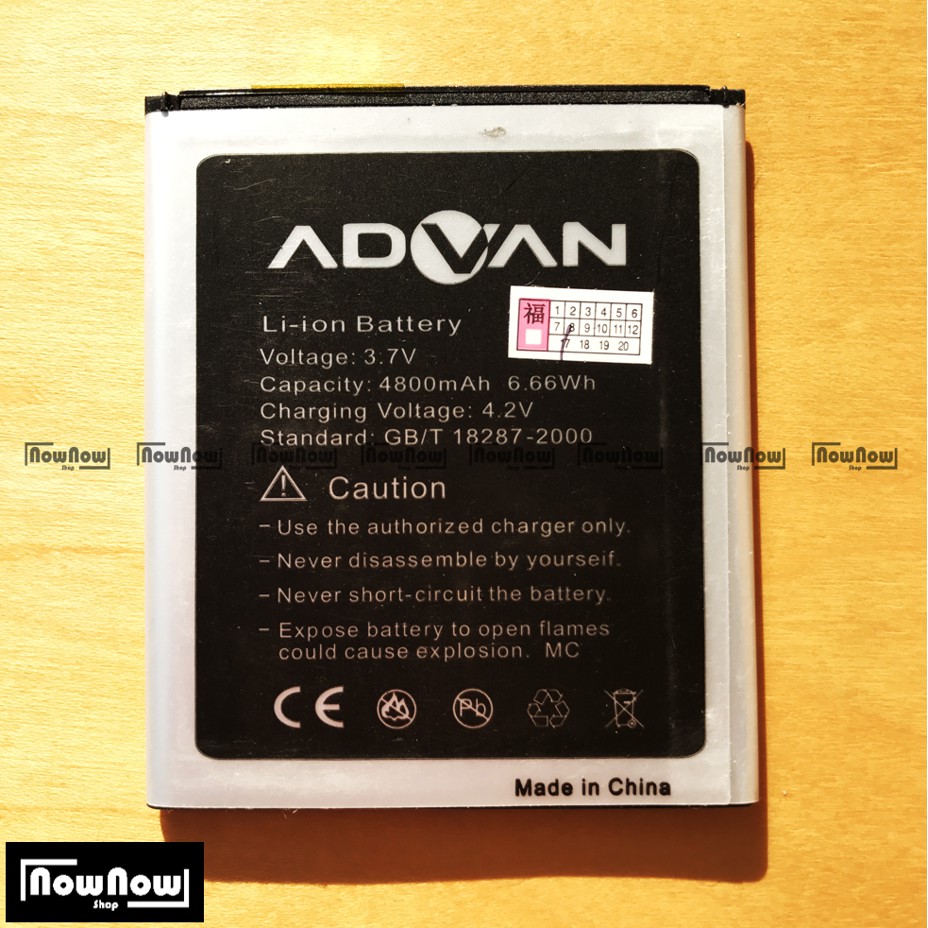 Baterai Advan S5J+ Plus Original Double Power Batre Batrai Battery HP