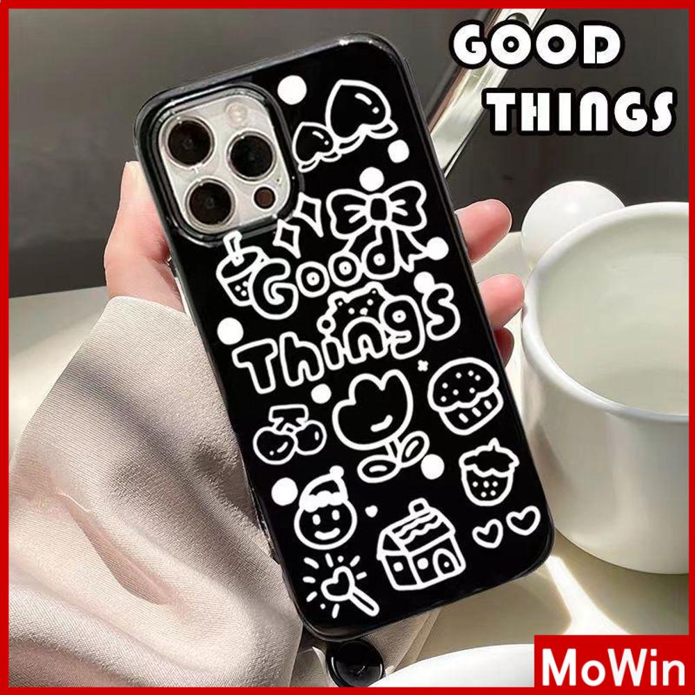 For iPhone 14 Pro Max iPhone Case TPU Soft Case Shiny Black Cartoon Cute Shockproof Protection Camera Compatible For iPhone 13 Pro max 12 Pro Max 11 Pro max xr xs max 7Plus 7 8