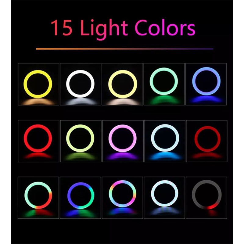 Soft Ring Light / RGB LED MJ16 Lampu Selfie Studio Photo ( 6 Inch / 16 cm )